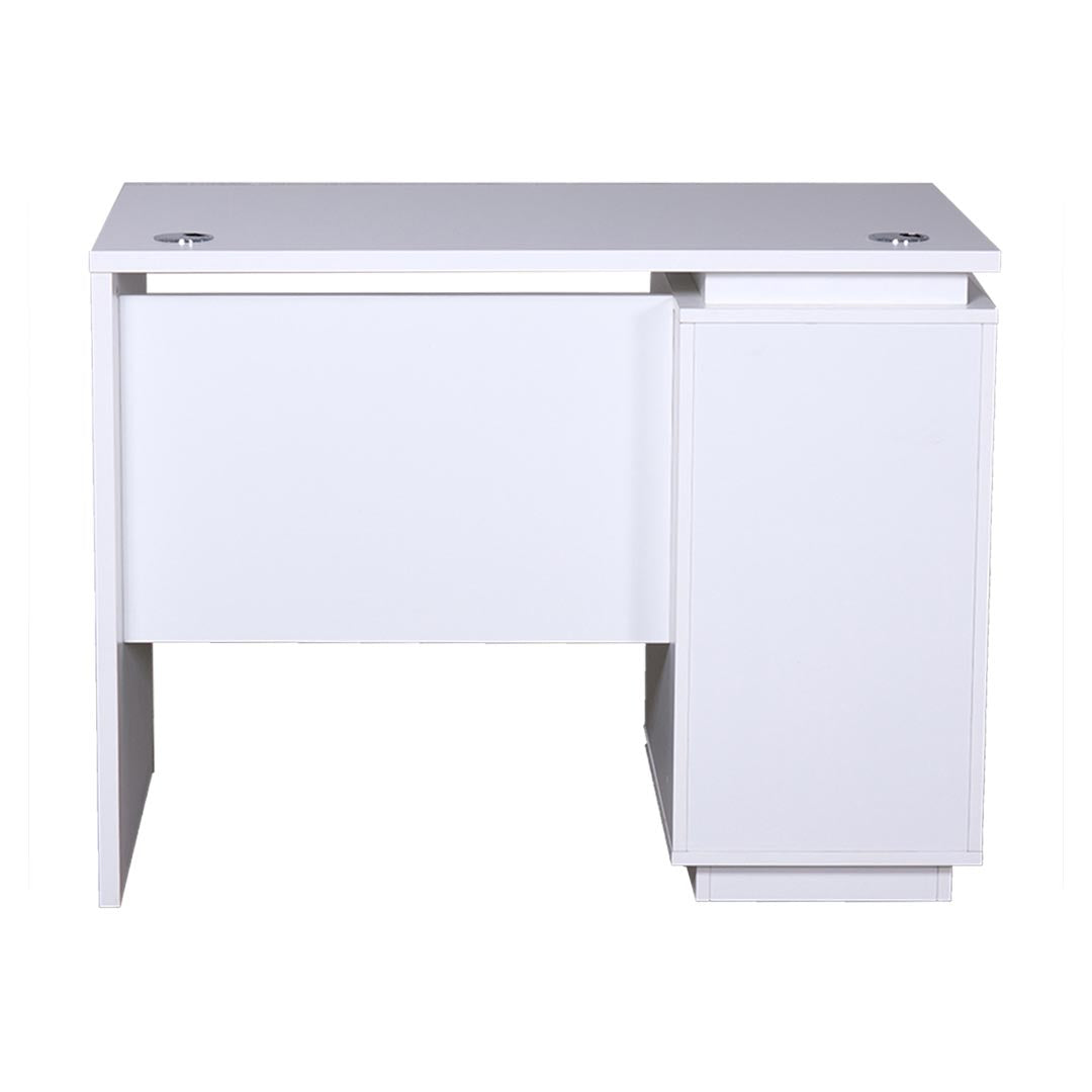 Modern Office Table With Drawers And Cupboard For Storage - Matt White-GCC Home Center
