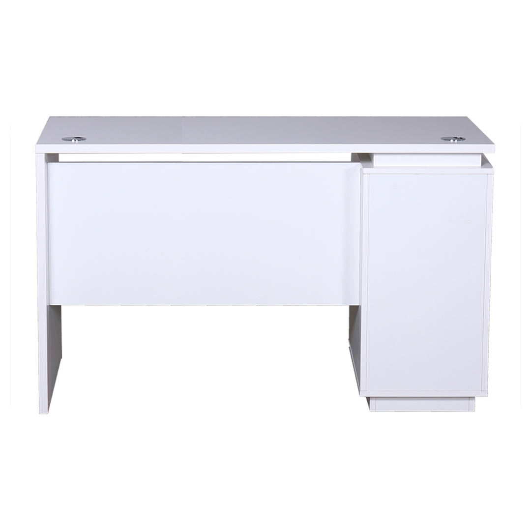 Modern Office Table With Drawers And Cupboard For Storage - Matt White-GCC Home Center