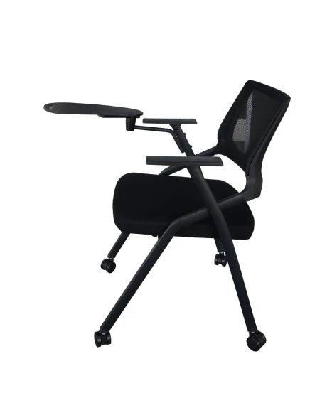 Folding Heavy Duty Chair with Wheels & Foldable Arm Tablet for Home | School | Study Chair-GCC Home Center