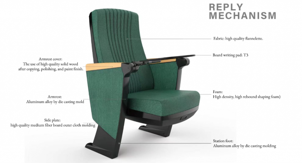 Auditorium Chair – Theater & Cinema Seating with Optional Tablet Arm