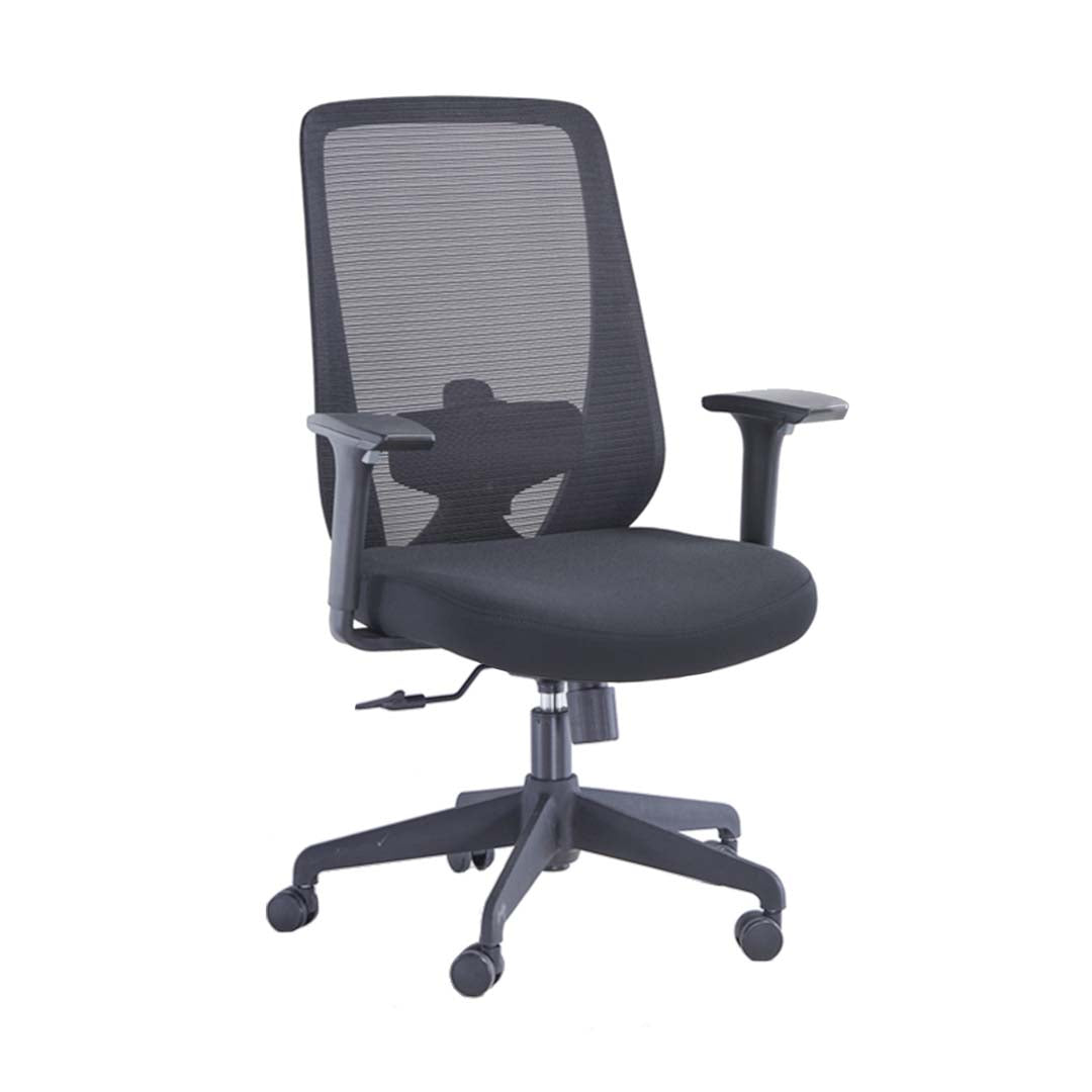 Modern Low Back Office Chair With Swivel Wheels, Adjustable Height And Arm Rest-GCC Home Center