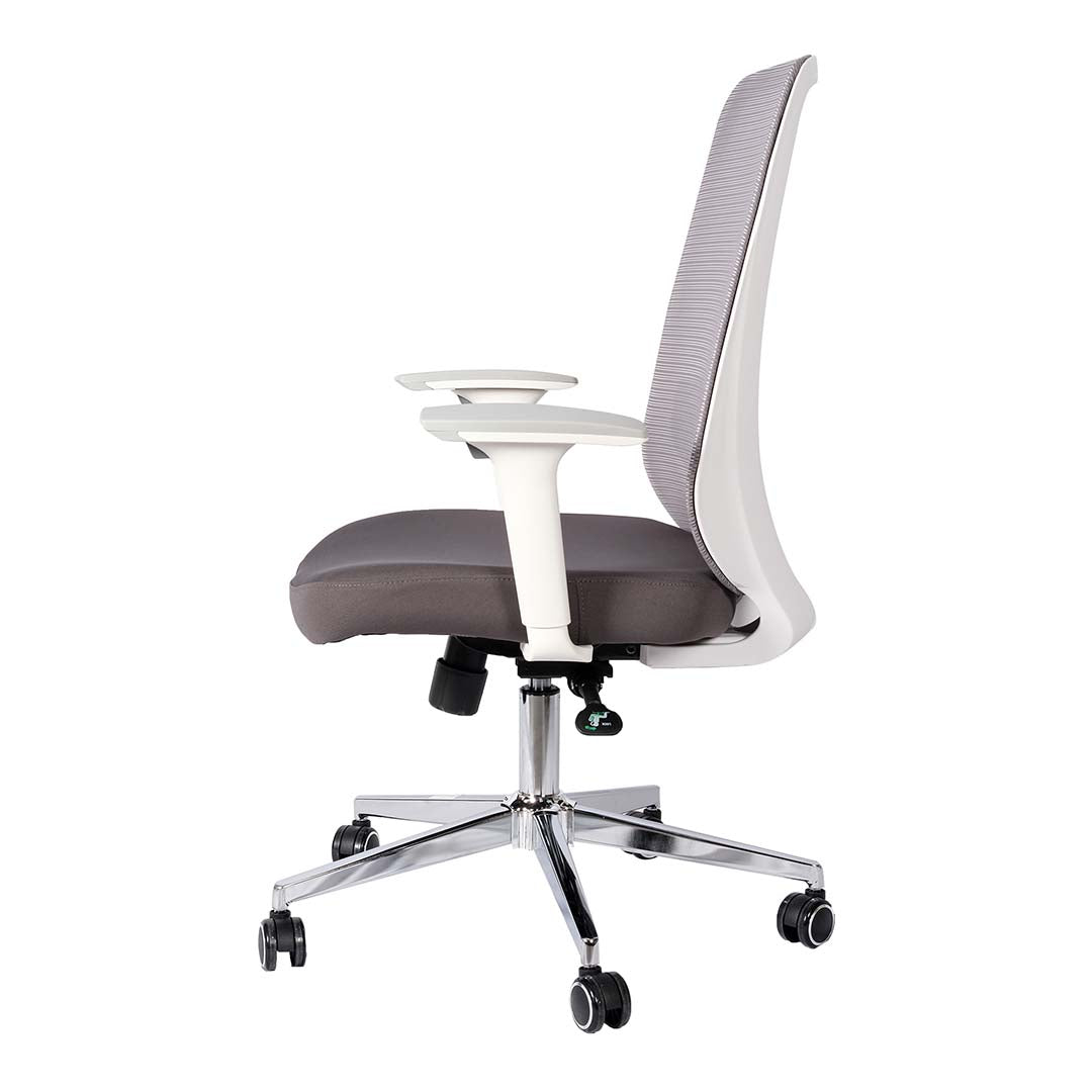 Modern Low Back Office Chair With Swivel Wheels, Adjustable Height And Arm Rest-GCC Home Center