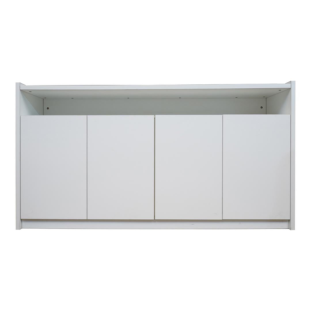 Elegant Low Office Cabinet With Two-door cabinet And two internal shelves - Matt White-GCC Home Center