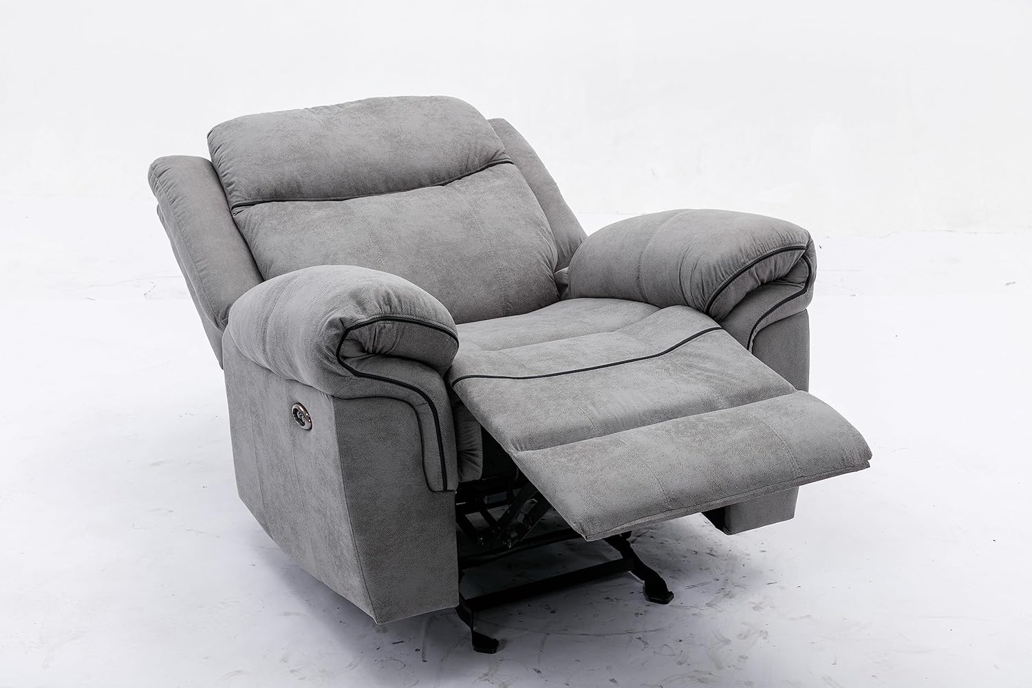 RECLINER & ROCKING SOFA ELECTRIC Faux Leather Recliner Good Comfort Open & Close Single Recliner Sofa-MAF-2319-GCC Home Center