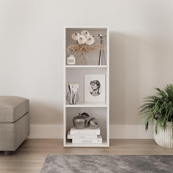3-Tier Wooden Bookcase – Display & Storage Shelf Unit