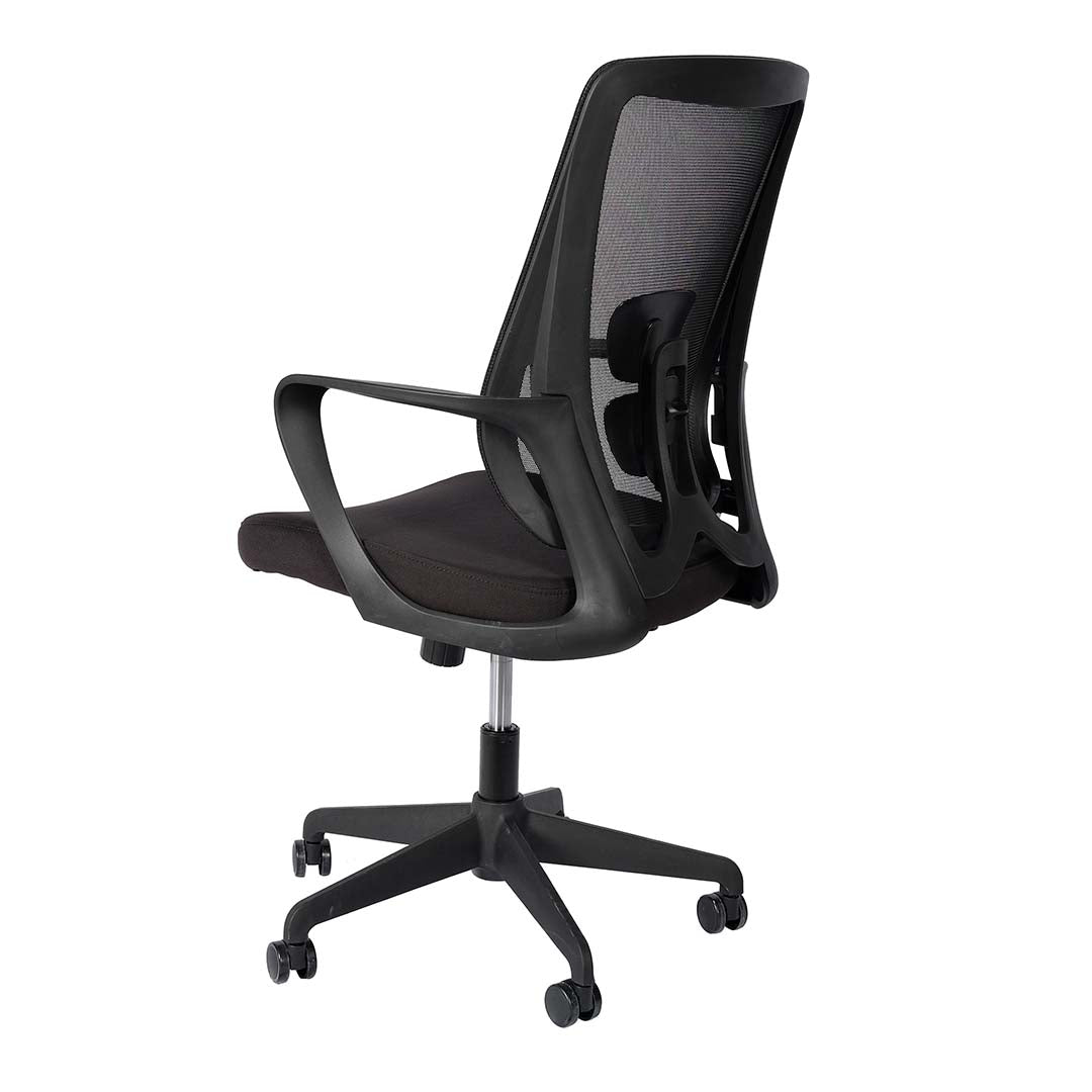 Ergonomic Low Back Office Chair With Metal Leg And Height Adjustable - Black-GCC Home Center