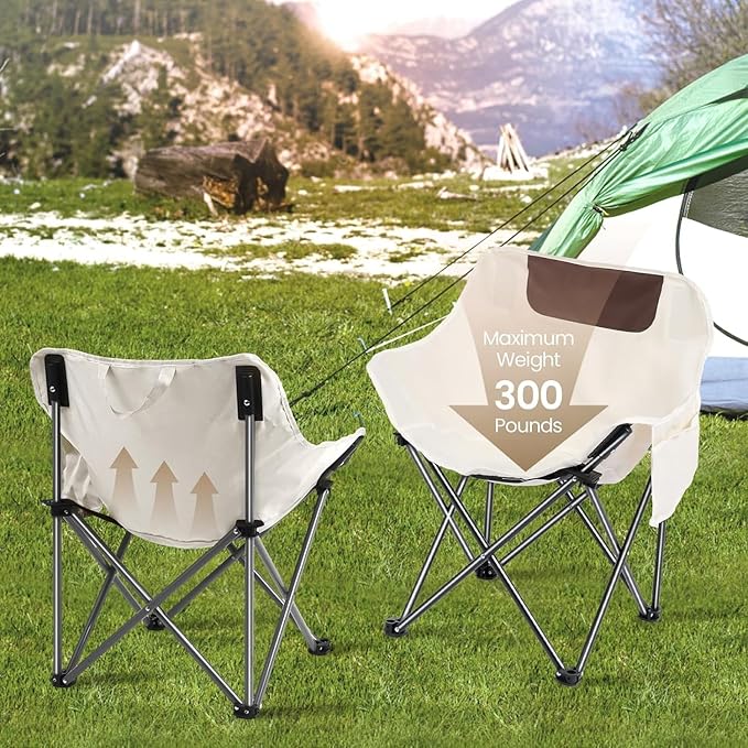 Camping Chairs, Folding Chair for Beach Patio Outdoor Lawn Floor-GCC Home Center