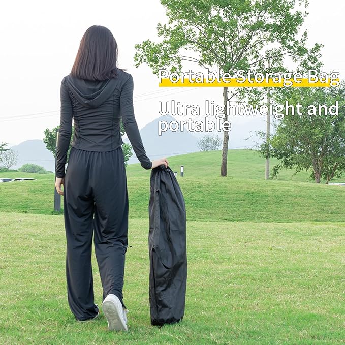 Portable Folding Camping Chair with High Back, Outdoor Chair for Outdoor Camping, Beach - Black-GCC Home Center