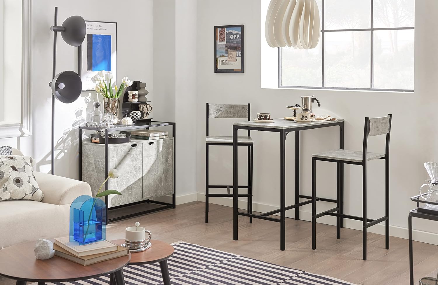 Bar Set - 1 Bar Table and 2 Stools-GCC Home Center