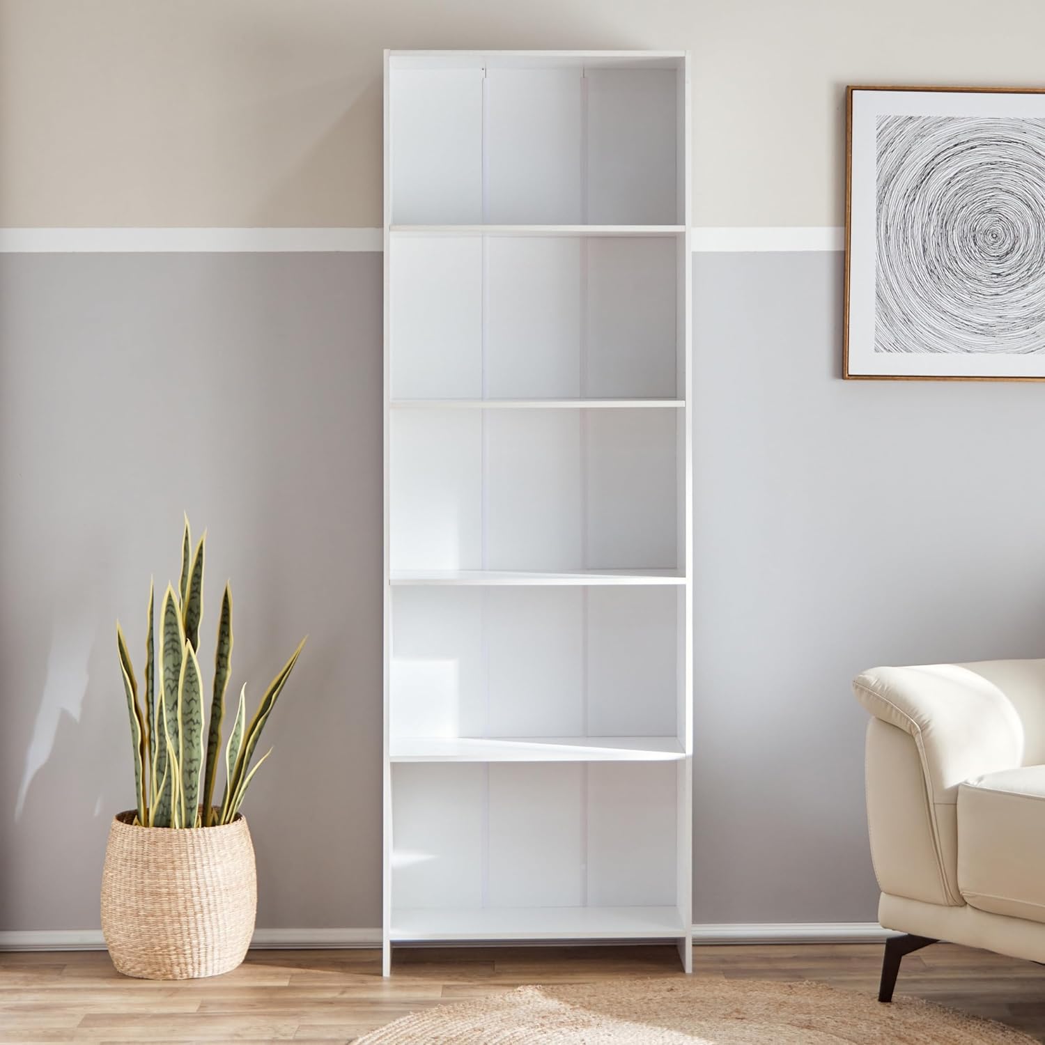 Agata Bookcase with 5 Shelves-GCC Home Center