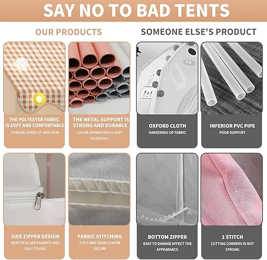 Large Kids Tent House Indoor/Outdoor, Toddler Play Tent With Birthday Party Decoration-GCC Home Center