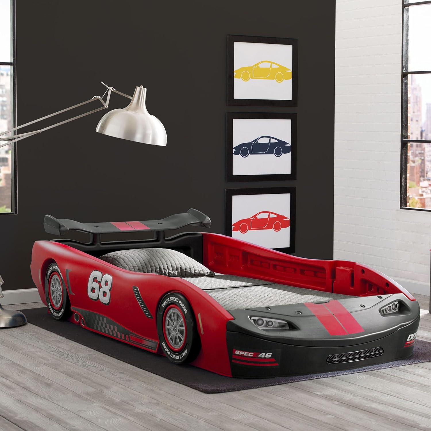 Children Turbo Race Car Twin Kid car Bed