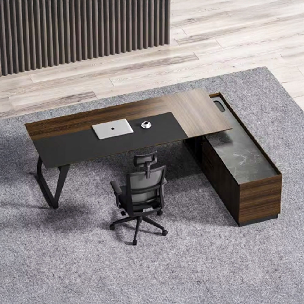 Modern Design 200 cm Executive Office Table - Brown-GCC Home Center