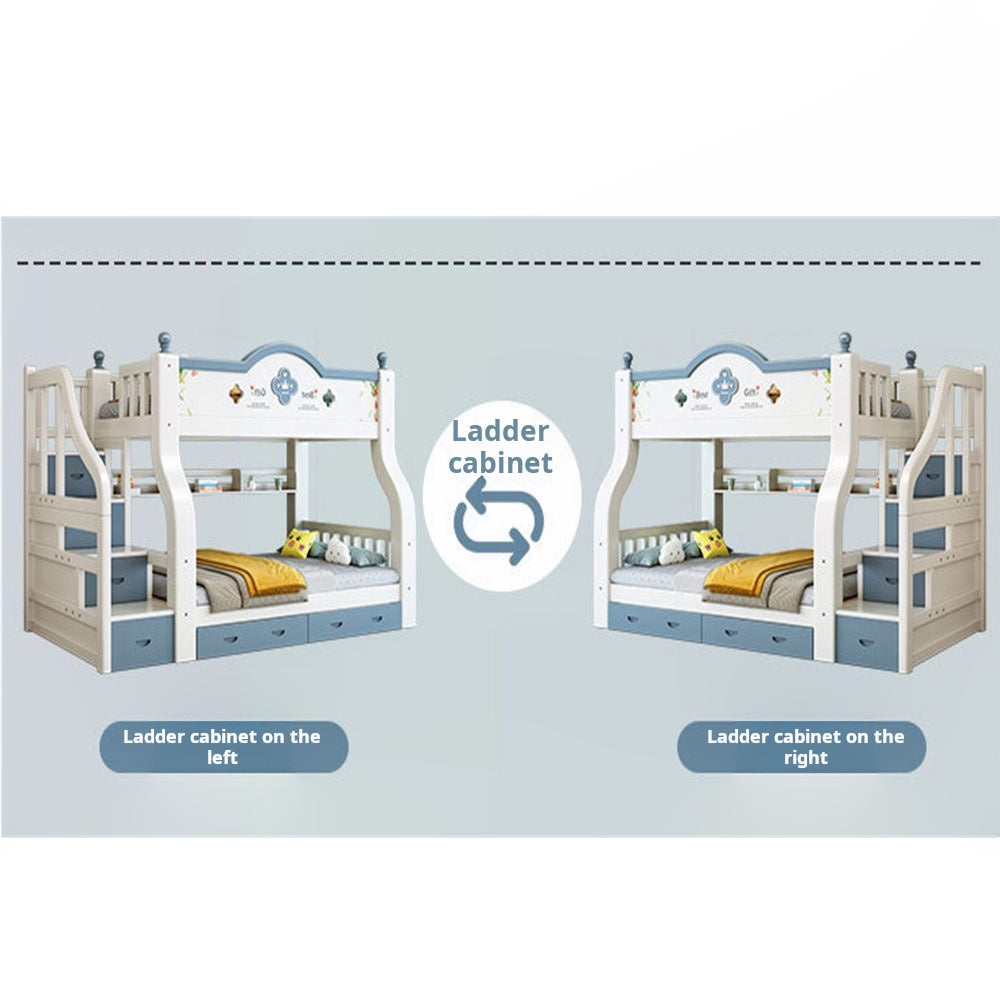 COOLBABY ZLJ1117 Multifunctional Modular Bed With Stairs And Double Drawers-GCC Home Center