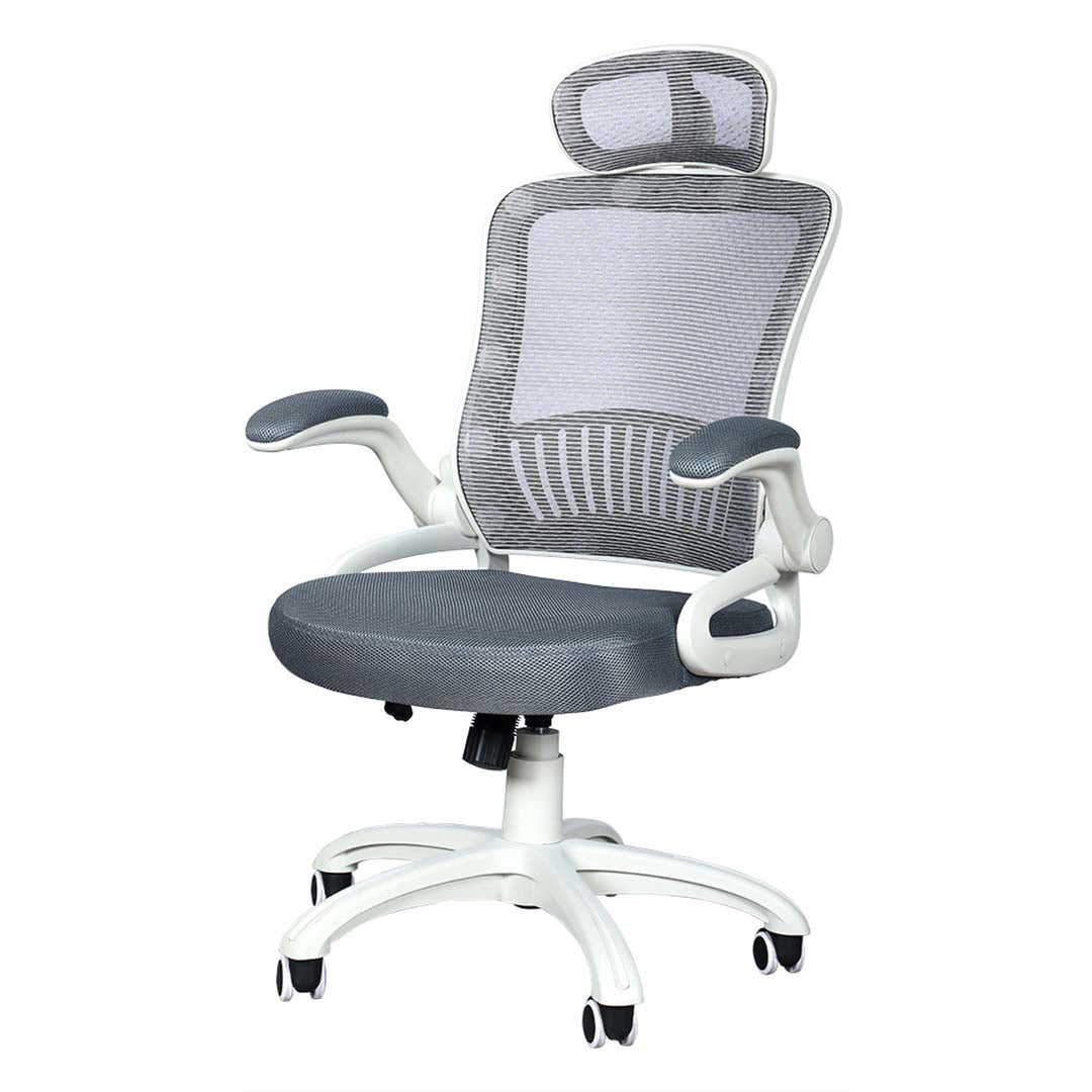 High Back Office Chair With Lumbar Support, Height Adjustable And Swivel Wheels-GCC Home Center