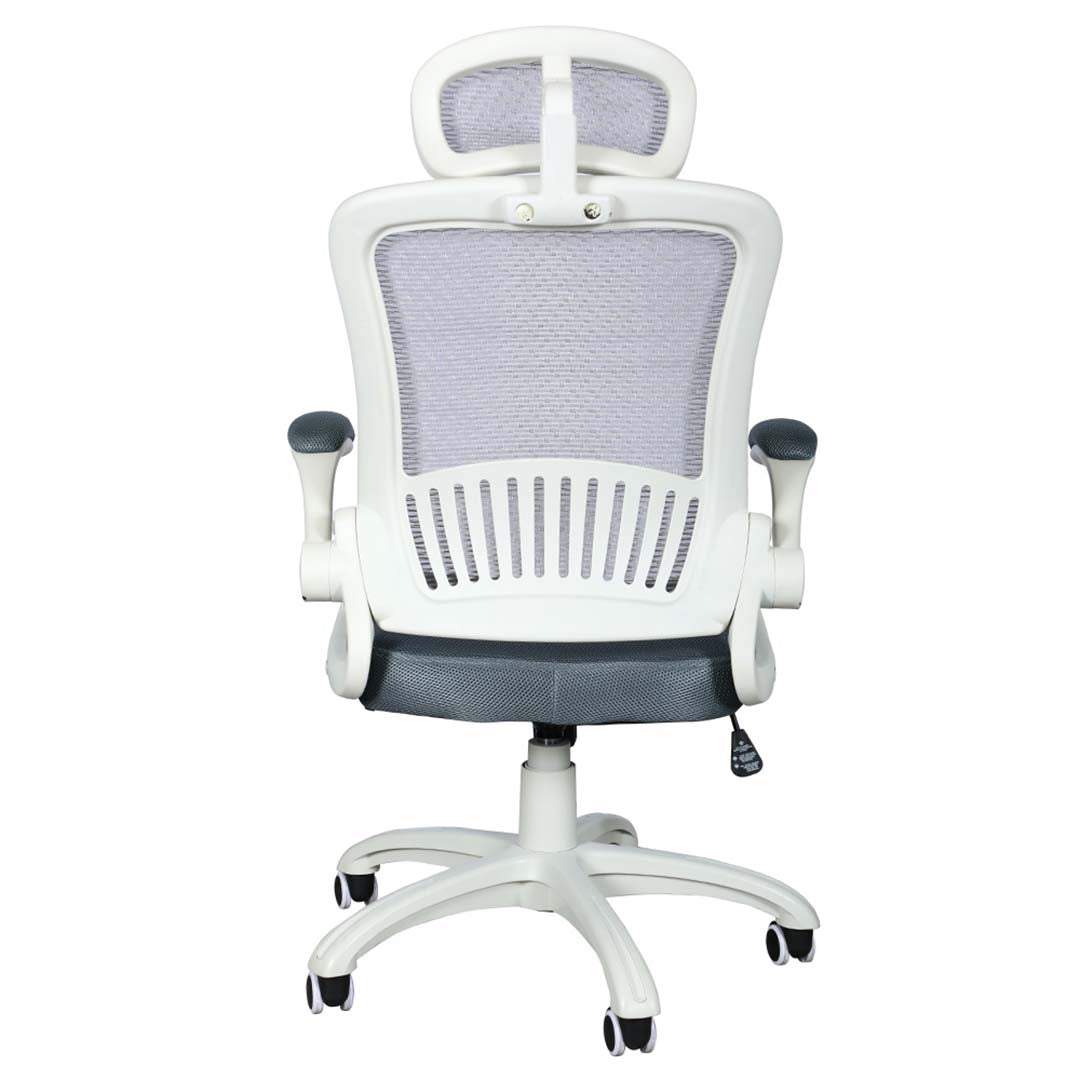 High Back Office Chair With Lumbar Support, Height Adjustable And Swivel Wheels-GCC Home Center
