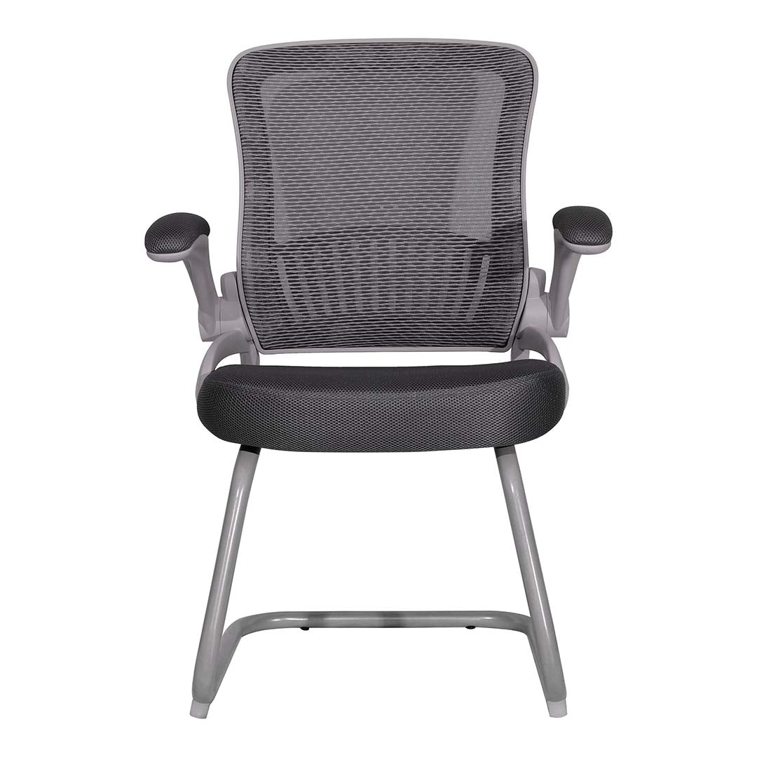 Office Visitor Chair With Lumbar Support And Metal Leg-GCC Home Center