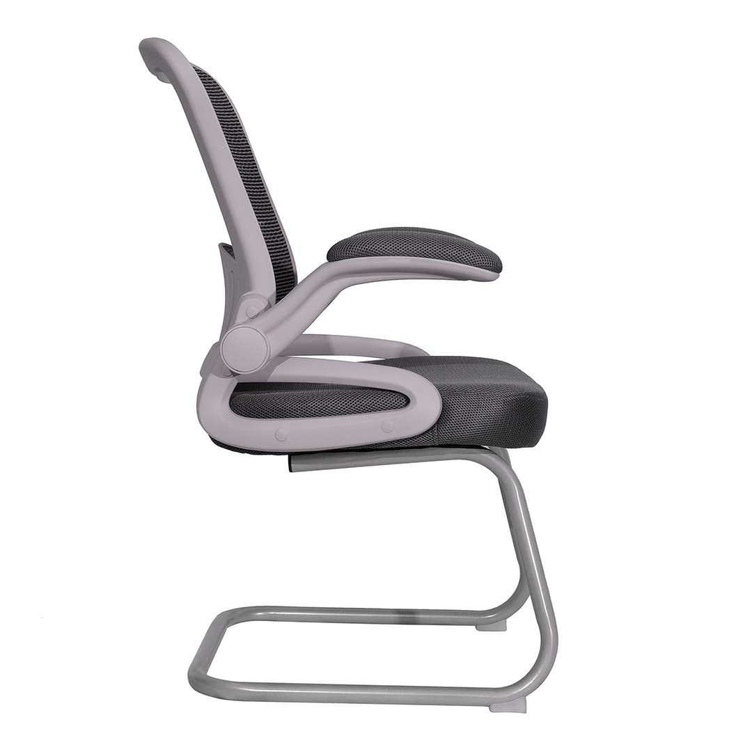 Office Visitor Chair With Lumbar Support And Metal Leg-GCC Home Center