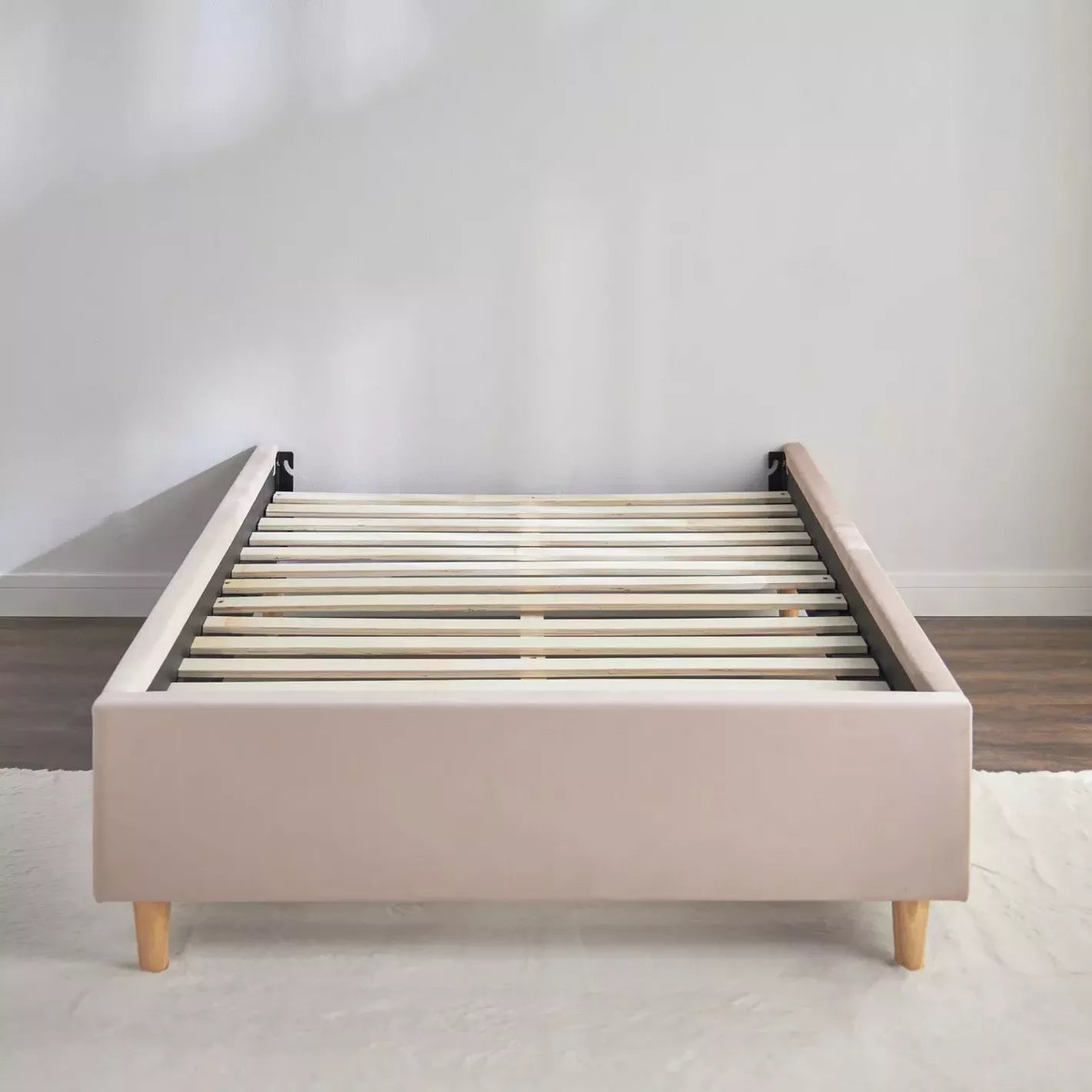 Crafted With High-Quality Materials Full Headboard Single Bed 120x200 cm - Peach-GCC Home Center