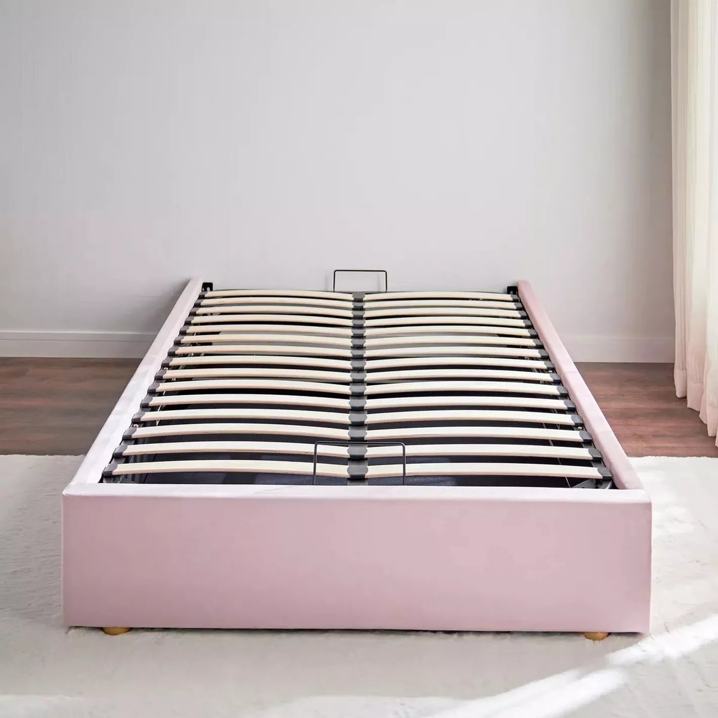 Full Headboard Single Bed 120x200 cm - Pink-GCC Home Center