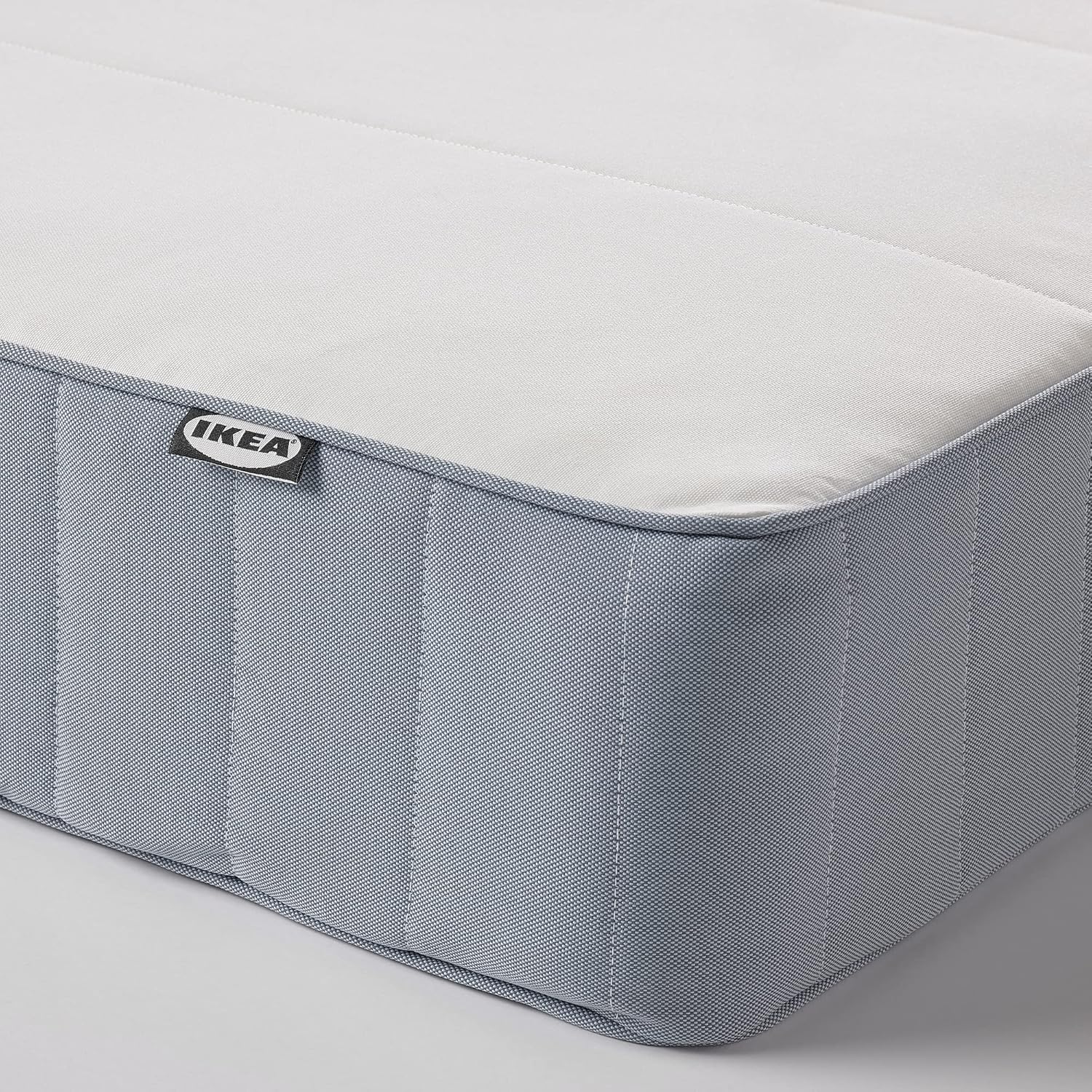 Ikea VESTMARKA sprung mattress, 90x200 cm, extra firm/light blue