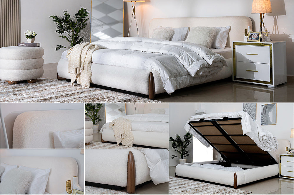 Modern Hydraulic Bed With Lift-Up Storage