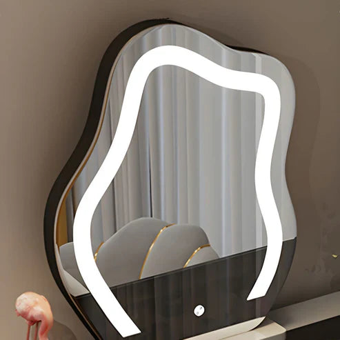 Smart Dressing Table Vanity Makeup Desk Set with Tri-Color LED Mirror-GCC Home Center