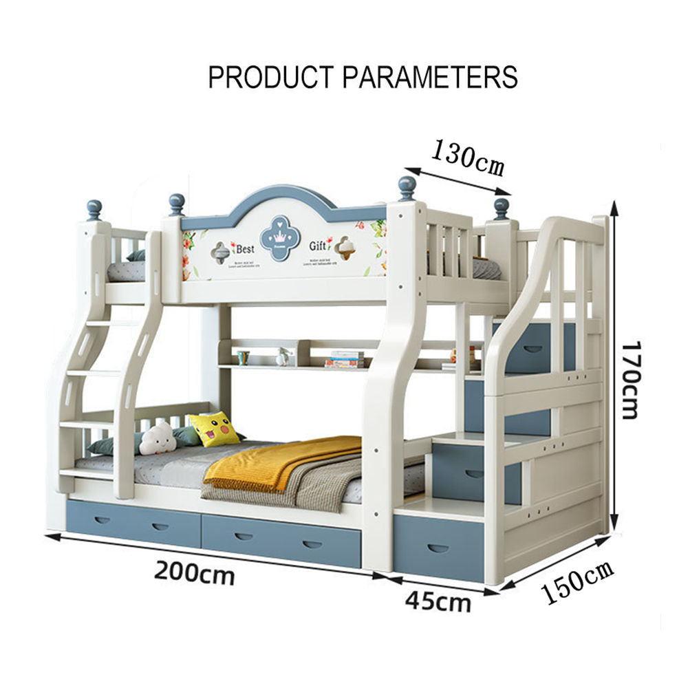 COOLBABY ZLJ1117 Multifunctional Modular Bed With Stairs And Double Drawers-GCC Home Center