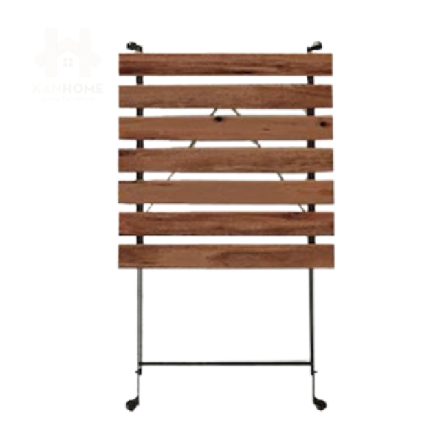 Kanhome Modern Outdoor Steel Wood Bistro Table Coffee Table From Vietnam for Dining Kitchen & Apartment Garden Metal Table