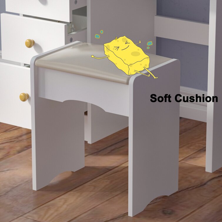 Wide Vanity Set with Stool and Mirror-GCC Home Center