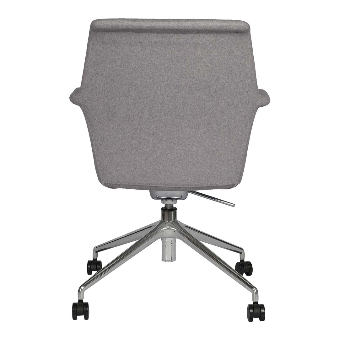 Moveable Visitor Area Chair, Fabric Office Chair With Metal Legs-GCC Home Center