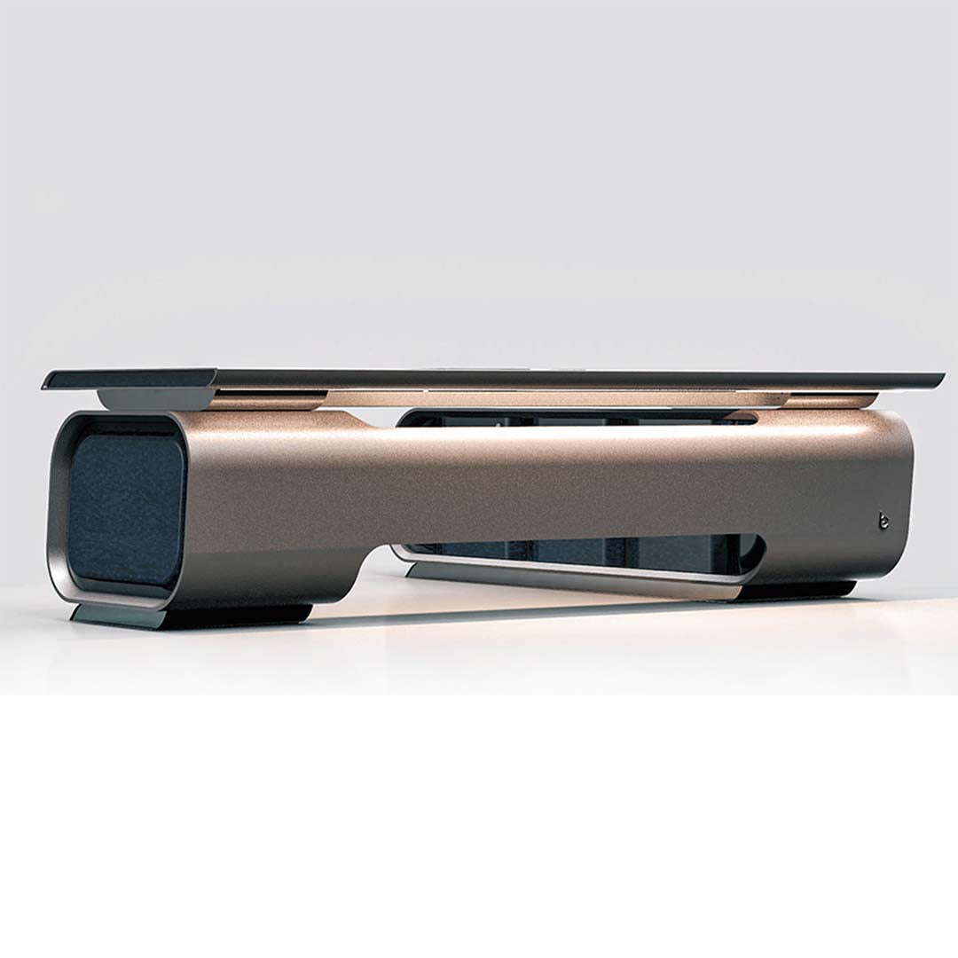 Luxury Executive Office Table, 2-Cupboards With a Handle-Free Design For a Modern Look - Grey-GCC Home Center