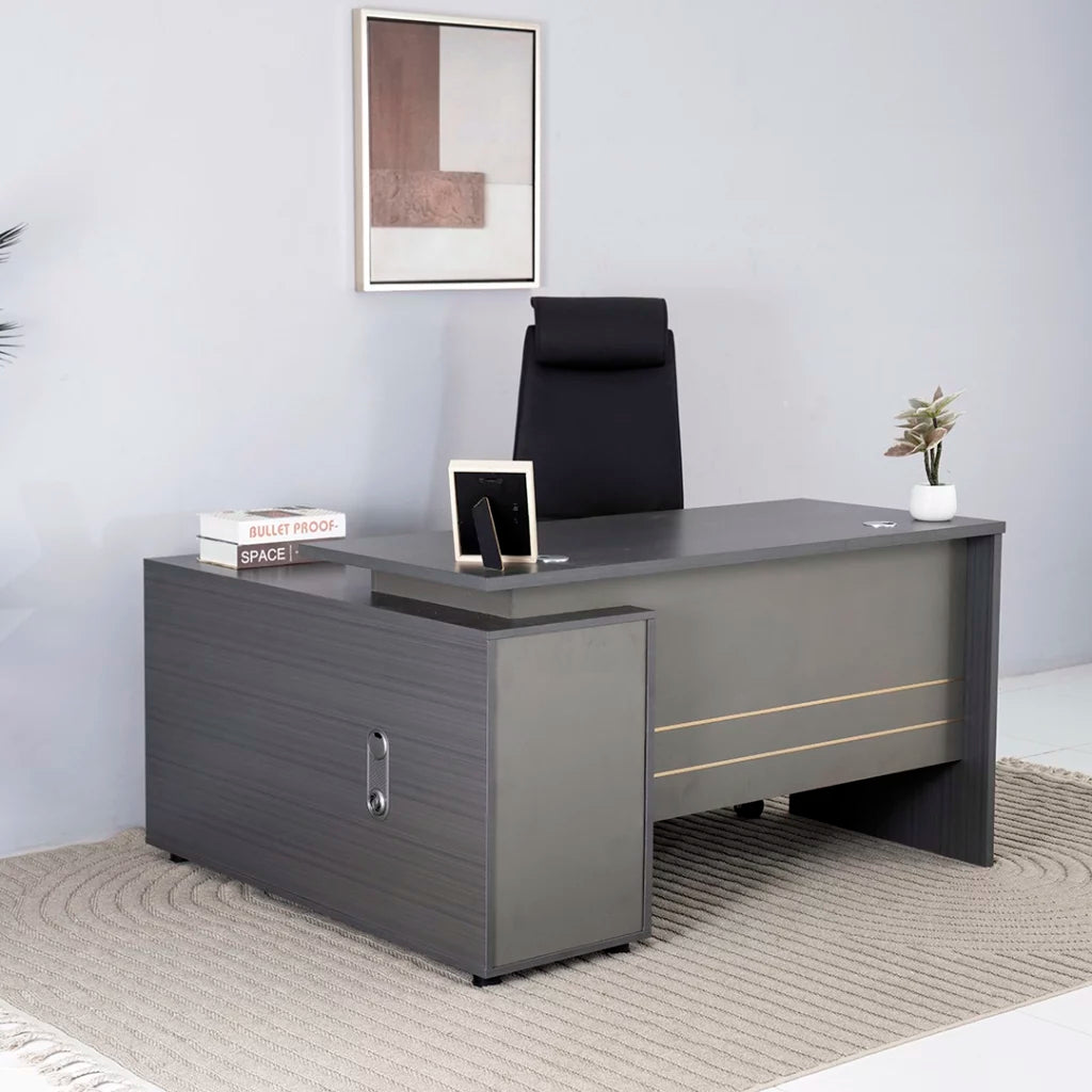 Modern Premium quality Office Table - Dark Oak