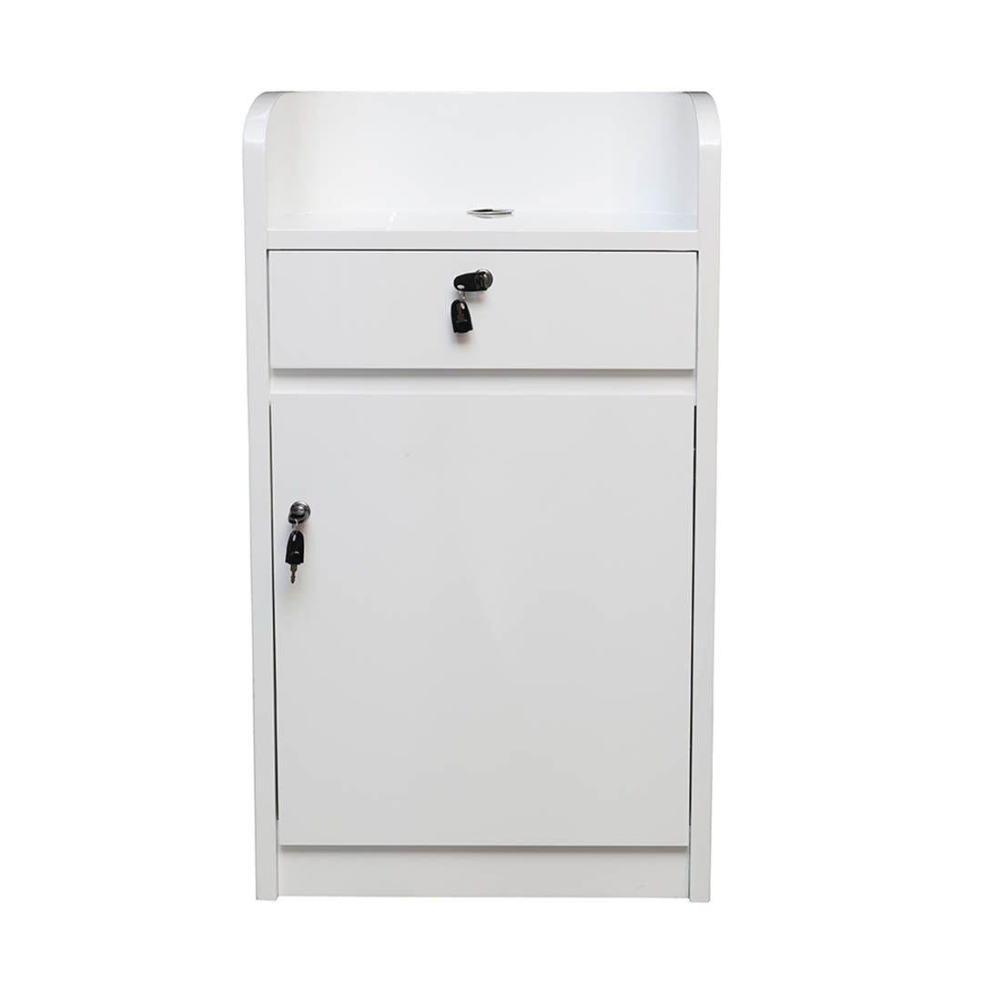 Glossy Podium Stand With Drawer And Cabinet For Storage-GCC Home Center