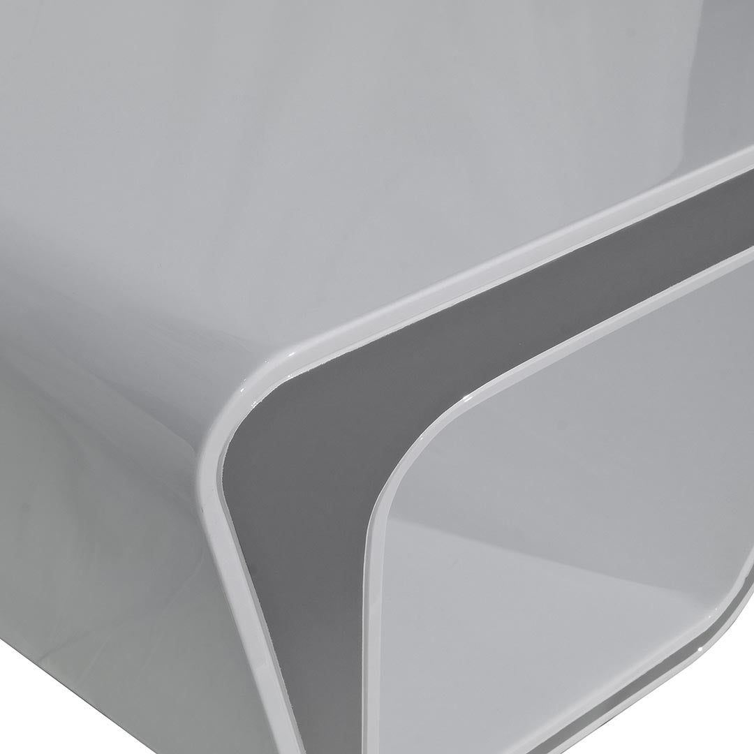 Glossy Coffee Table For Indoor And Outdoor Settings - White-GCC Home Center