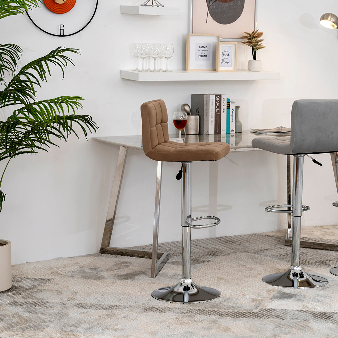 Bar Chair – Modern Adjustable Velvet Stool