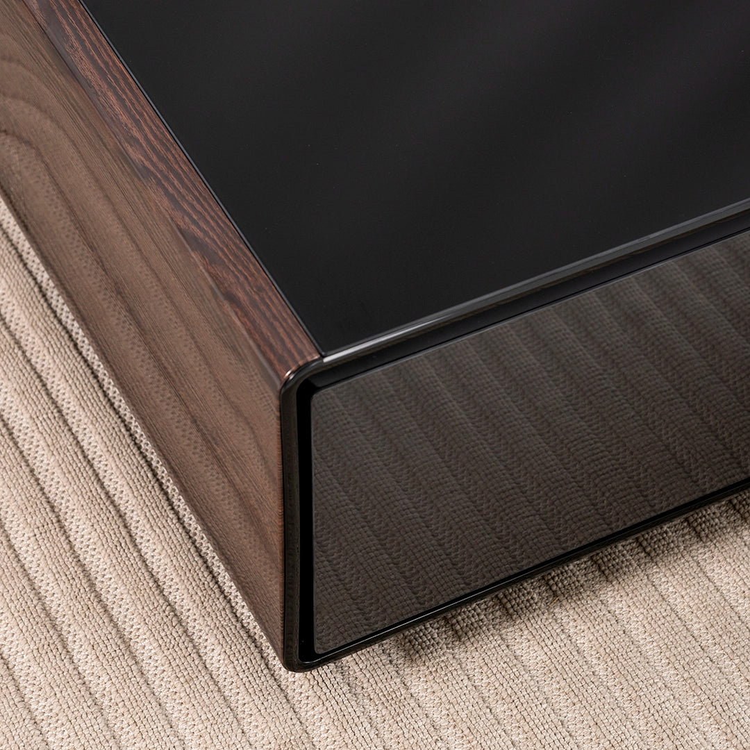 Smart Coffee Table with Built-in Fridge, Wireless Charging & Bluetooth Speaker – Wooden/Brown Finish