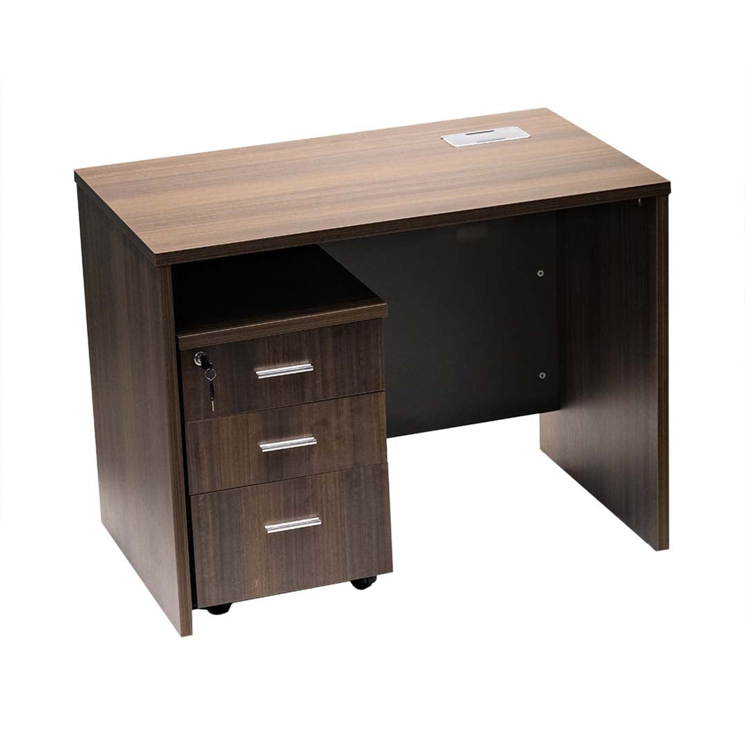 Office Table with Movable Drawers For Both Office And Home - Brown-GCC Home Center