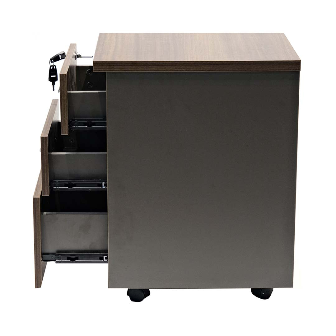 Office Table with Movable Drawers For Both Office And Home - Brown-GCC Home Center