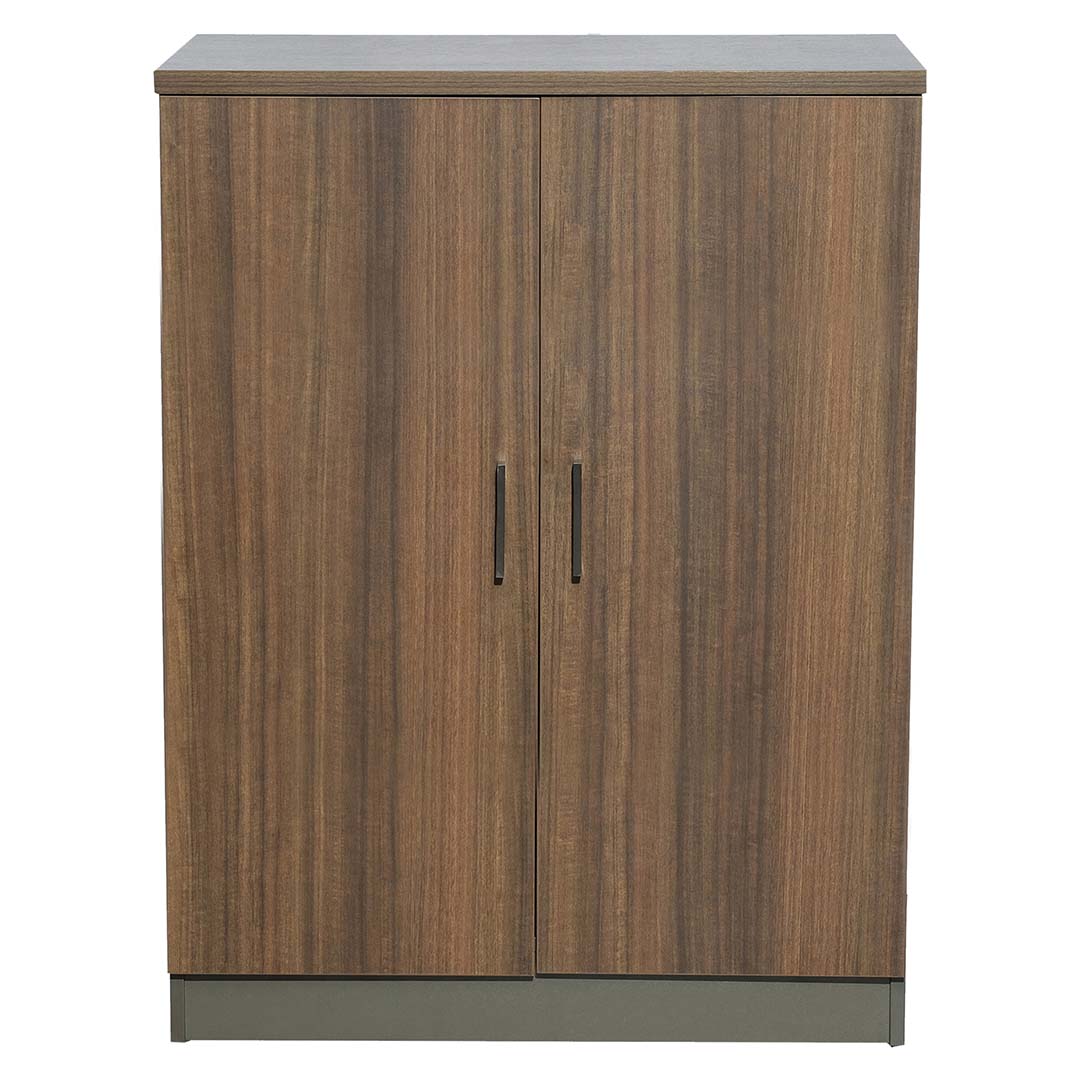 Two Door Office Cupboard With Two Shelves For Organized Storage - Brown-GCC Home Center