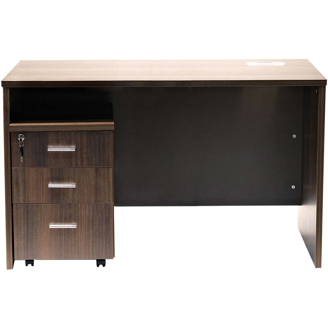 Office Table with Movable Drawers For Both Office And Home - Brown-GCC Home Center