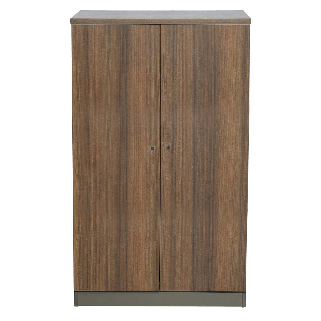 Two Door Office Cupboard With Two Shelves For Organized Storage - Brown-GCC Home Center