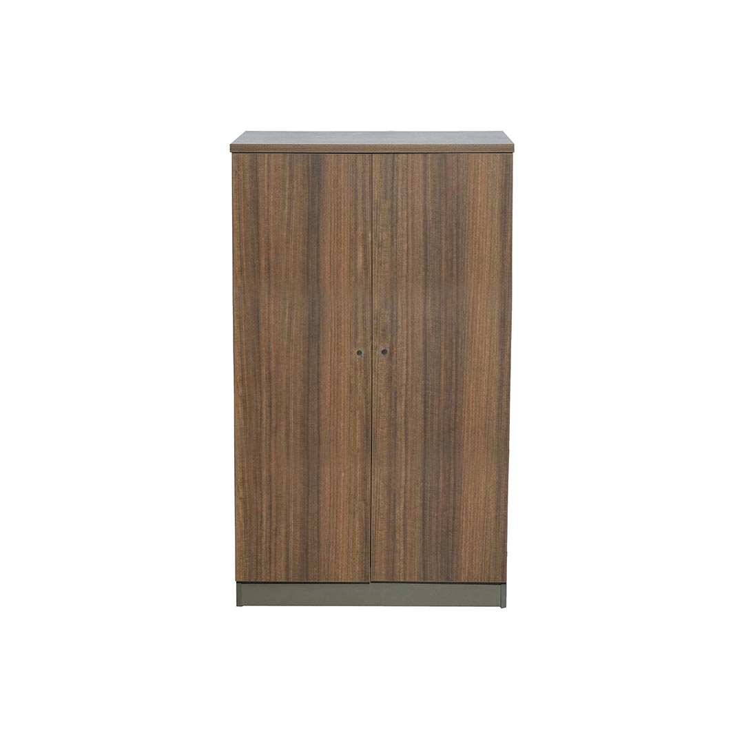 Two Door Office Cupboard With Two Shelves For Organized Storage - Brown-GCC Home Center