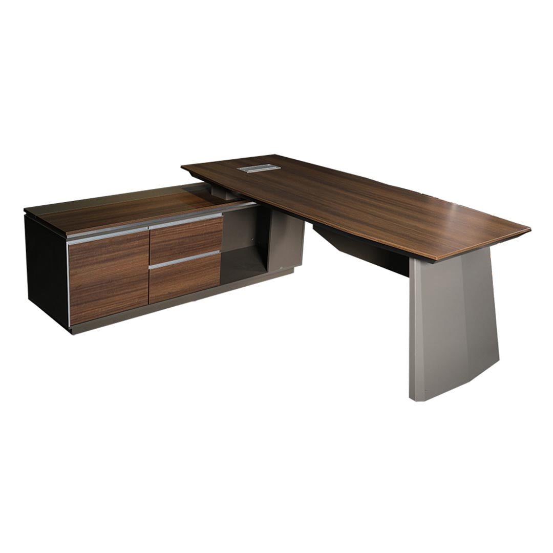 Elegant 220 cm Executive Office Table - Brown-GCC Home Center