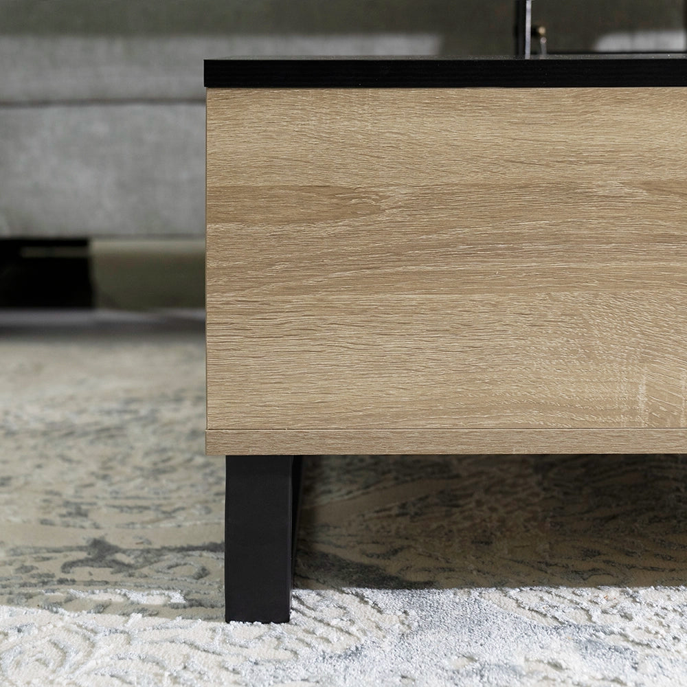 Coffee Table with Smart Lift-Top Mechanism and Hidden Storage