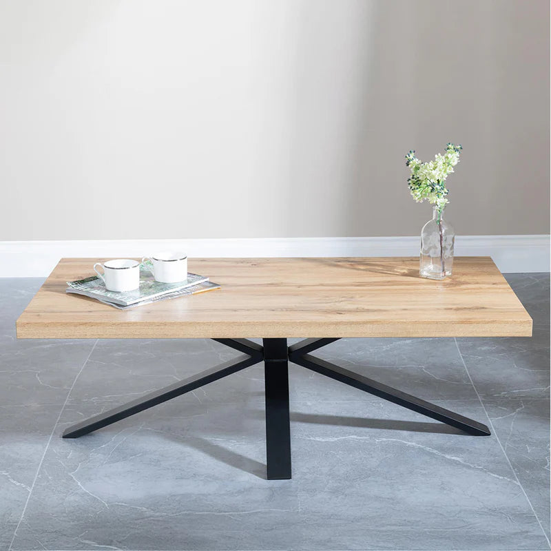 Industrial Coffee Table with Black Spider Legs