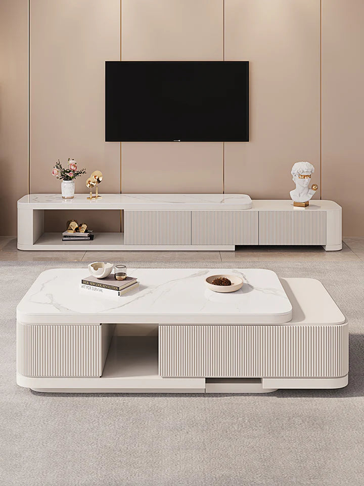 Sintered Stone Extendable Entertainment TV Unit-GCC Home Center