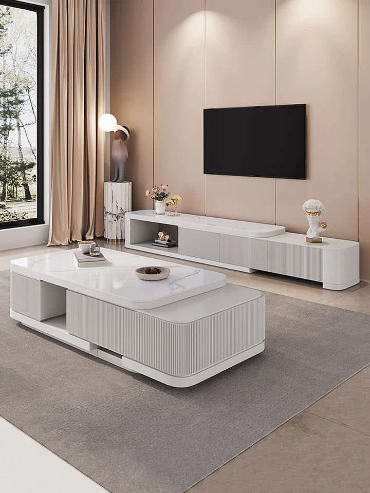 Sintered Stone Extendable Entertainment TV Unit-GCC Home Center