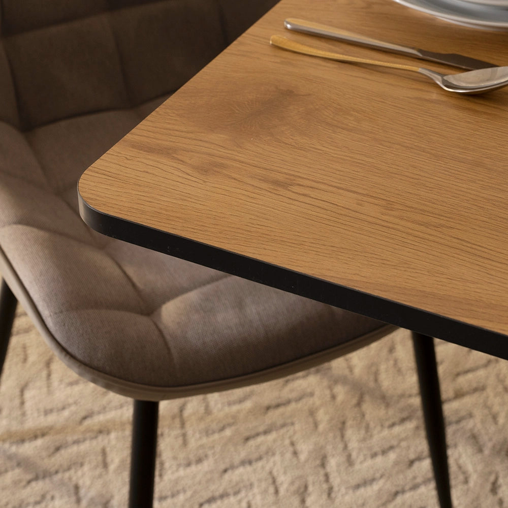 6-Seater Dining Set – Oak & Grey
