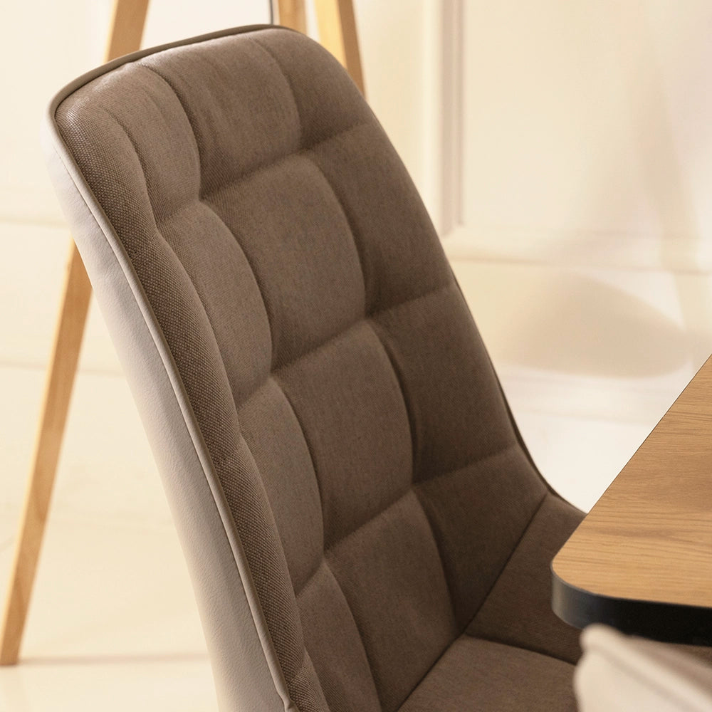 6-Seater Dining Set – Oak & Grey